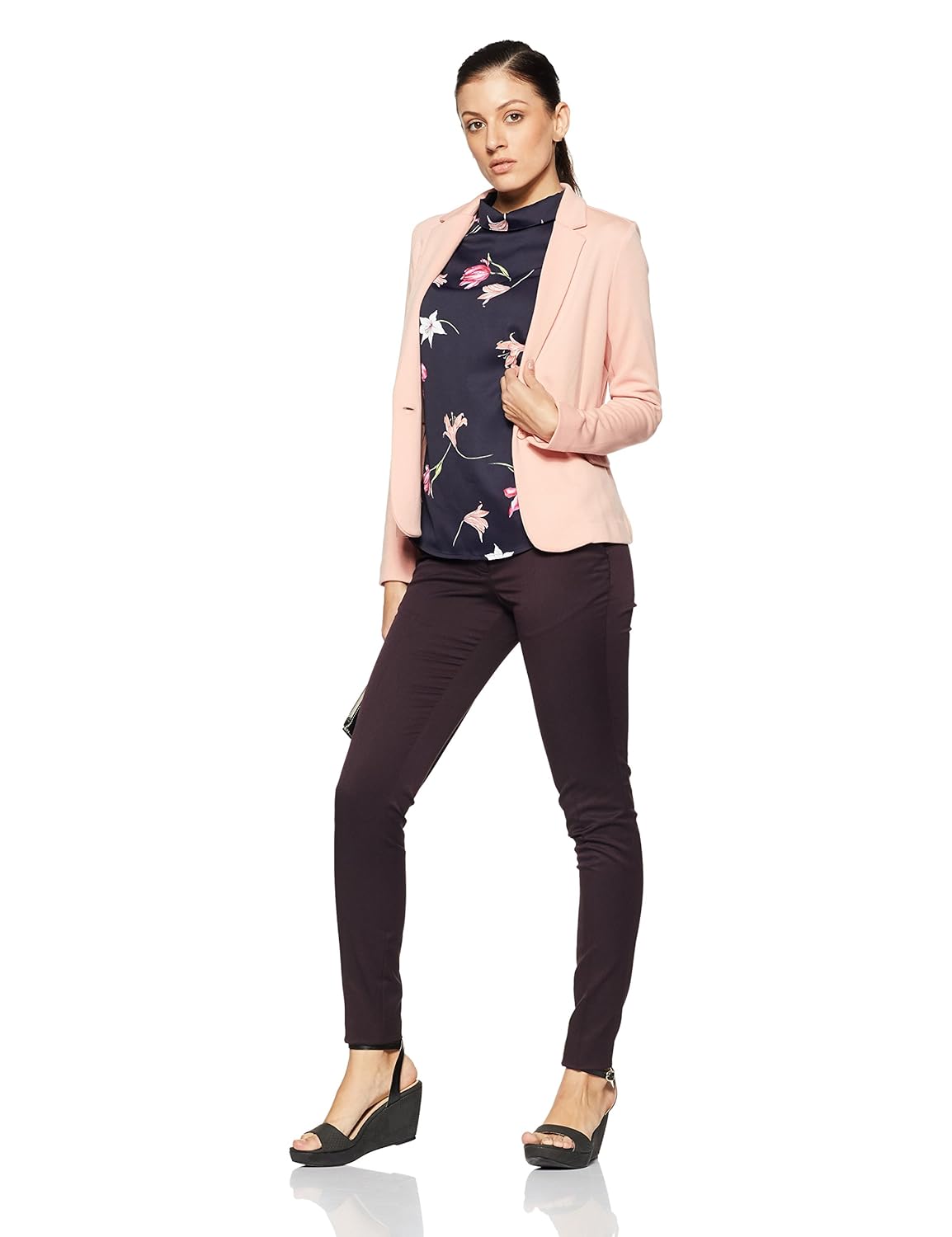 park avenue woman solid trouser suit