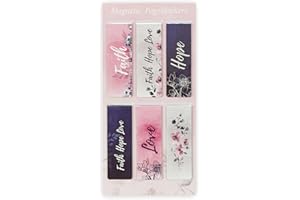 Magnetic Bookmark Floral Watercolor Set Faith, Hope, Love