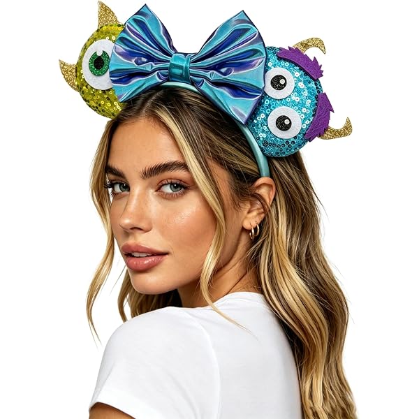 Amazon.com: FACHPINT Sully Ears Headband - Blue Shaggy Monsters Mouse Ears,  Cute Sequin Party Prop for Child's Costume : Clothing, Shoes & Jewelry