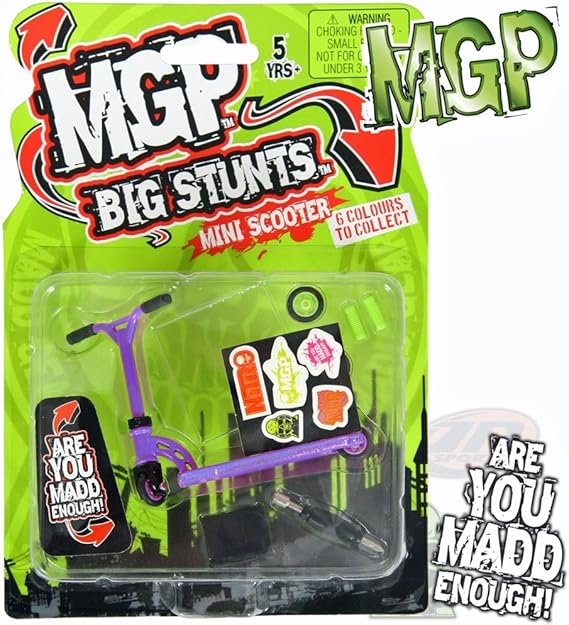 MADD MGP Big Stunts Mini Finger Scooter Finger Whip Toy PURPLE