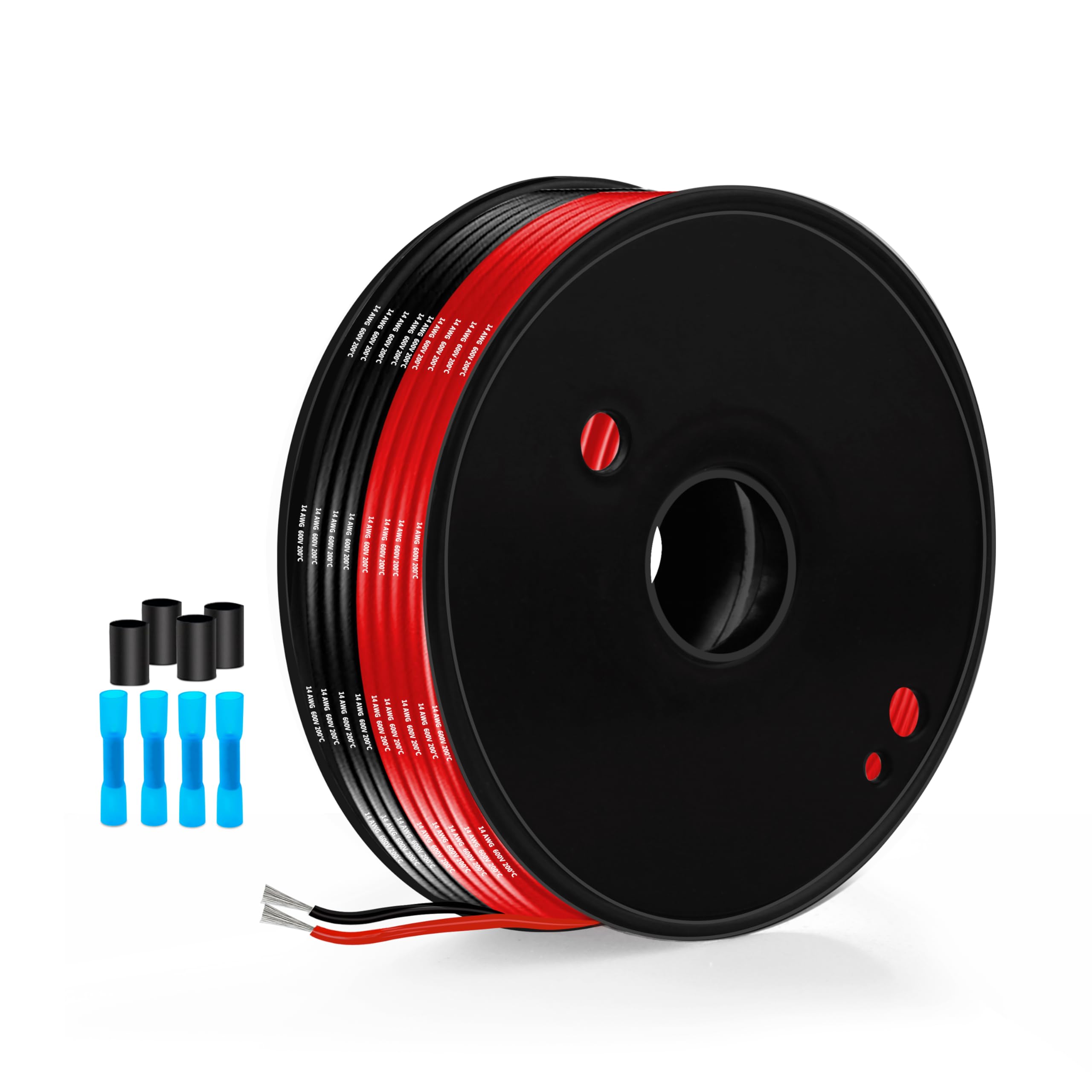 Electrical Wire,14 Gauge Silicone Wire-THUN-CT 2.07mm² 14 AWG Electrical Cable 78.7FT Length[39.4ft Black and 39.4ft Red]-Flexible, High Temperature, and Corrosion-Resistant