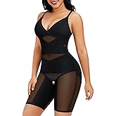 REYEOGO Bodysuit Shapewear for Women Tummy Control Butt Lifter Full Body Shaper Thigh Slimmer Faja V-Neck Jumpsuit Body Suit