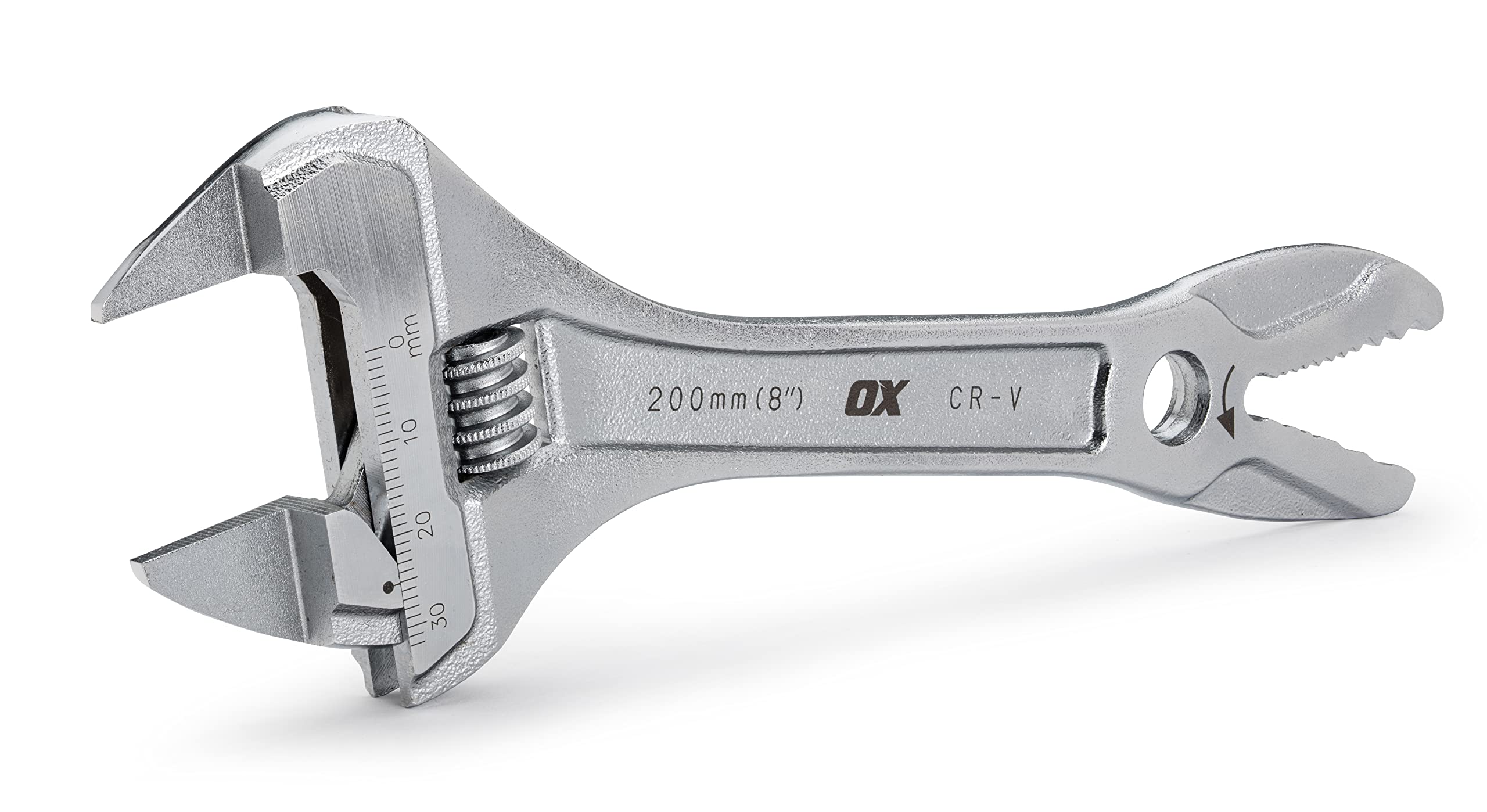 OX Pro Slim-Jaw Adjustable Wrench 200mm/8”