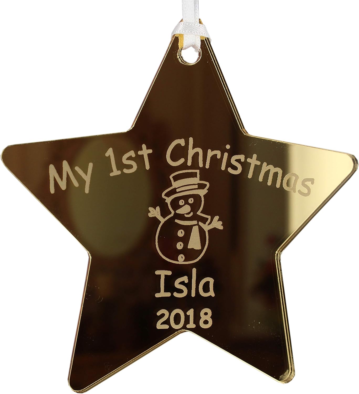 personalised first xmas bauble