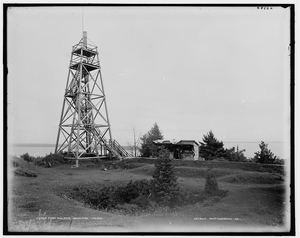 Vintography 16 x 20 Canvas Wrap Ready to Hang Image of Fort Holmes, Mackinac Island Taken by Detroit Publishing Co. in 1890 a17