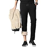 Lentta Men's Fleece Lined Sweatpants Athletic Winter Warm Sherpa Jogger Track Pants