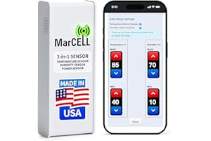 MarCELL Cellular Temperature, Humidity & Power Monitor (Verizon) - Made in The USA - RVs, Pet Safety Monitoring, Second Home Monitoring, Greenhouse Monitoring,- 24/7 Monitoring & Instant Alerts