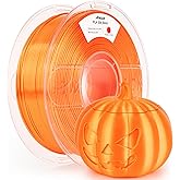 AMOLEN Silk PLA Filament Orange, 1.75mm Pla Filament +/-0.02mm 3D Printer Filament for 3D Printing 1kg(2.2lbs) Spool Compatible with Most FDM Printer