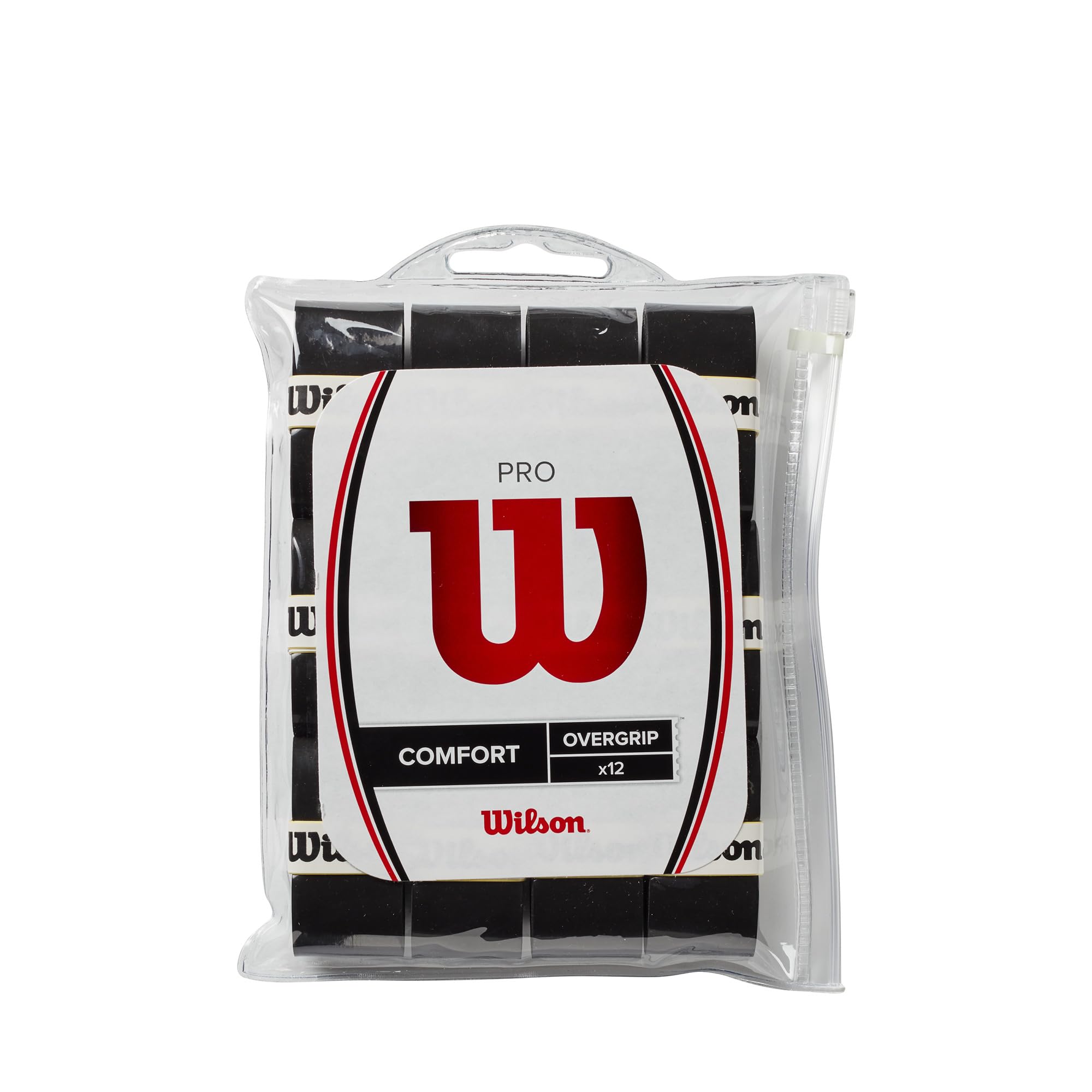 Wilson Pro Tennis Overgrip – 12 Pack, Black