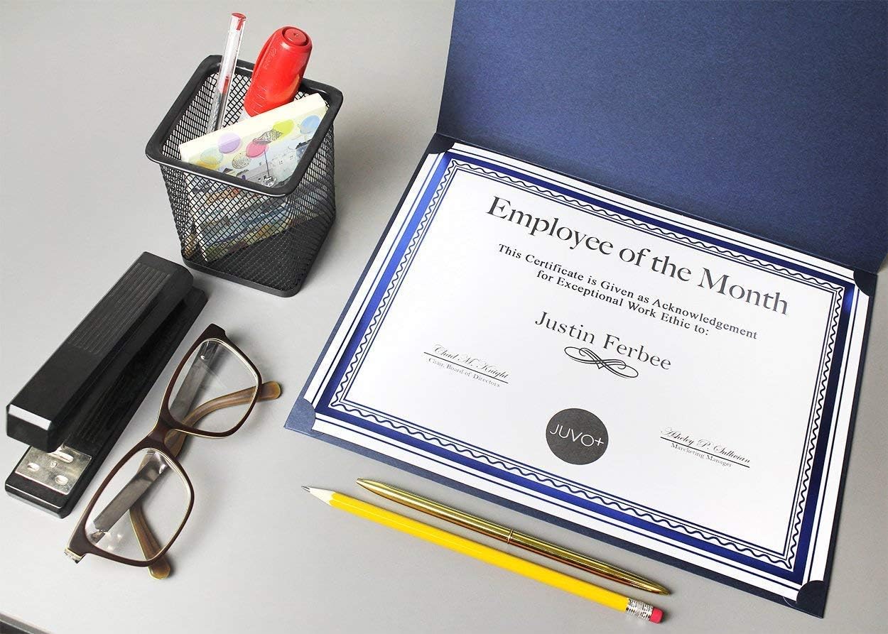 12 Pack Navy Blue Certificate Holders for Graduation Diploma Employee Awards, Achievements, Letter Size - Image 5