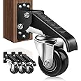 SPACECARE Workbench Casters kit 700Lbs, 4 Heavy Duty Retractable Casters Side Mounted Adjustable Durable Steel Construction Stepdown Casters (Set of 4)