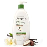 Aveeno Daily Moisturizing Lotion, Cocoa Butter Vanilla, 18 fl. oz | Cocoa Butter Vanilla Scent, Soothing Prebiotic Oat, Lightweight Lotion, 48-Hour Hydration for Sensitive Skin, Hypoallergenic