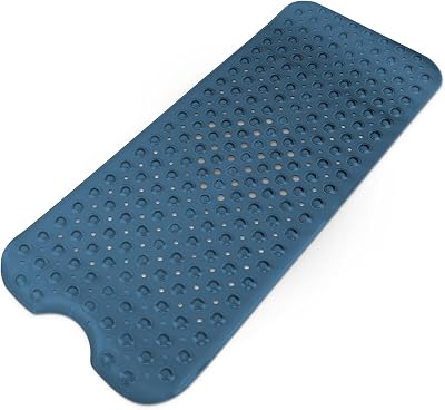 KEPLIN Premium Non-Slip Bath Mat 200 Suction Cups 40x100cm Dark Blue