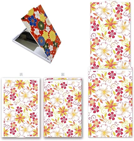Amazon Poket Mirror ポケットミラー 完全受注生産 オリジナルプリント 鏡 コンパクト イラスト 花 オリジナルデザイン プリント 日本製 Ana Lyn コンパクト 通販