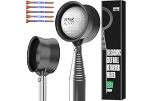 SisterAling 9ft/12ft Water Telescopic Golf Ball Retriever，Classic and Durable Stainless Steel Picker Upper, The Best Accessory Gift for Men and Women Golfers.