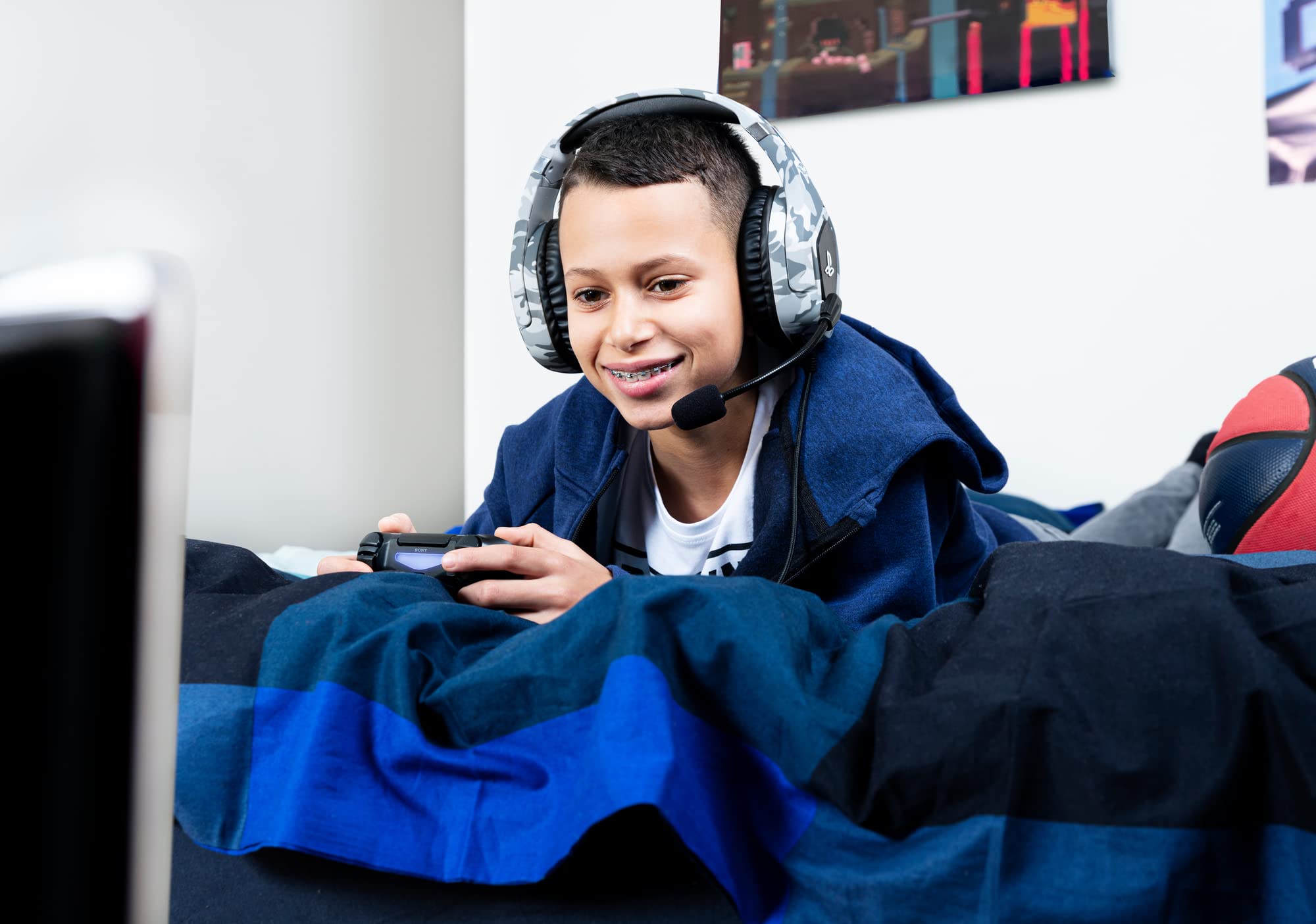 Trust Gaming Gxt 488 Forze-G [Officially Licensed For Playstation] Gaming Headset For Ps4 And Ps5 With Flexible Microphone And Inline Remote Control, Over Ear Gaming Headphones - Grey - View 6