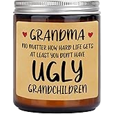 Niyewsor Grandma Gifts, Birthday Gifts for Grandma, Lavender Scented Soy Wax Candle, Grandmas Gift from Grandchildren, Granddaughter, Grandkids, Handmade, 7oz