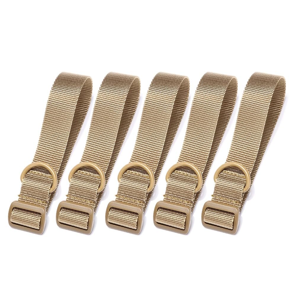 Tactical Rifle Buttstock Sling Strap, 5pcs Adjustable Rifle Sling D Ring Loop Shoulder Strap for Outdoor Hunting