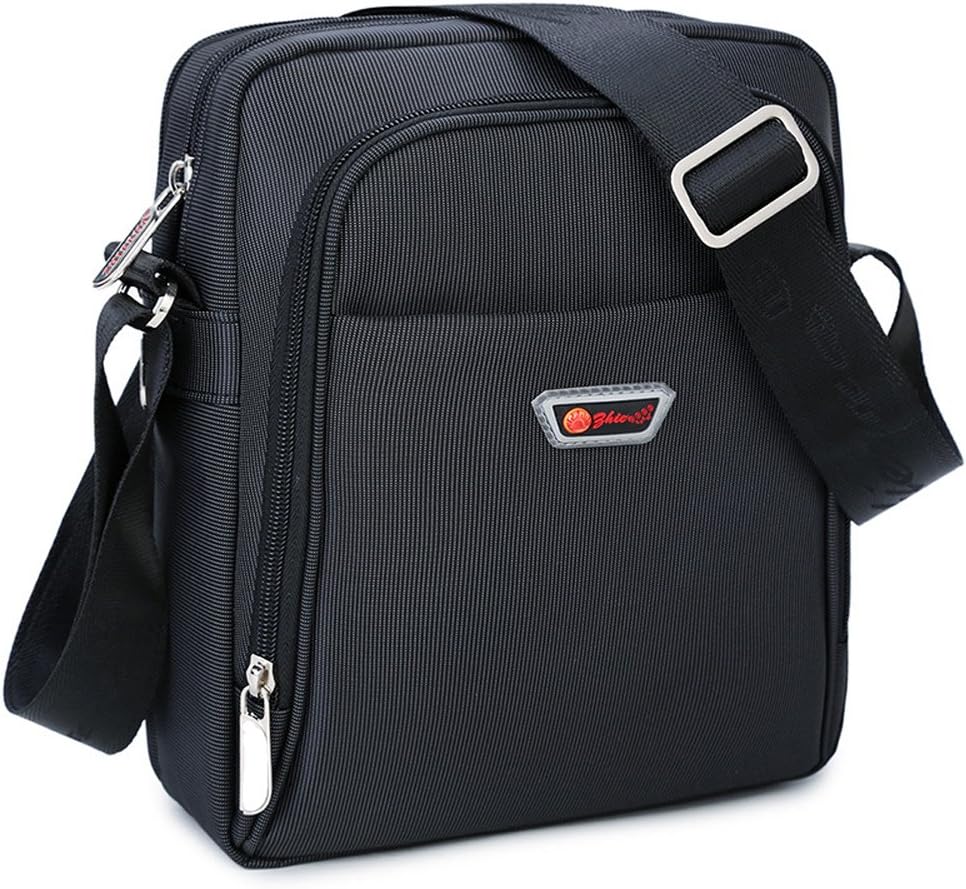 Men's small messenger / crossover bag, black