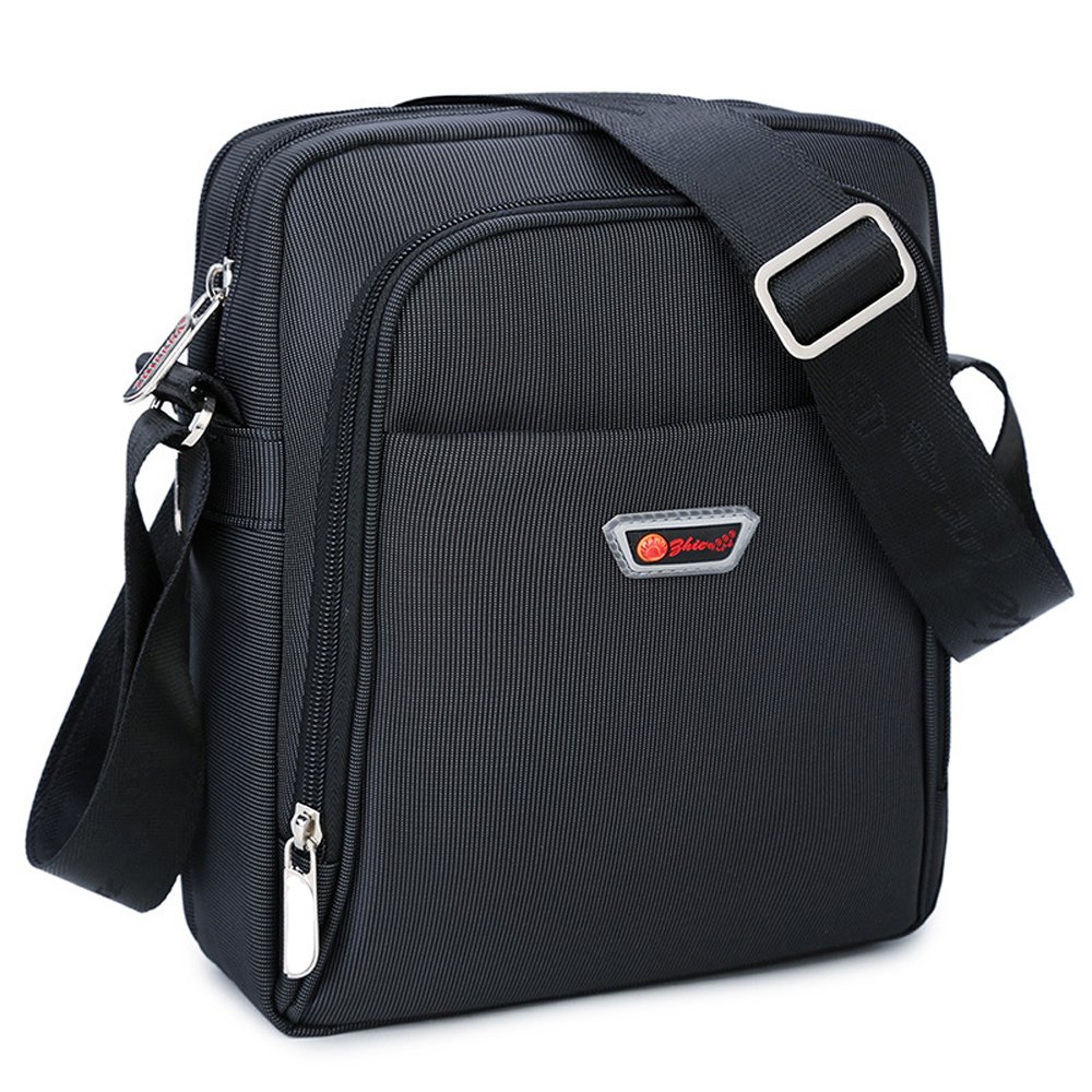 Men's small messenger / crossover bag, black