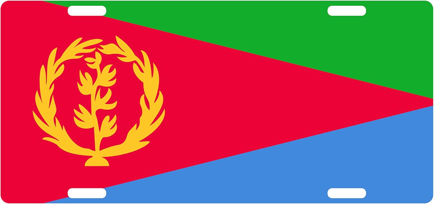 ERITREA Flag Custom License Plate National Emblem ORIGINAL Version 