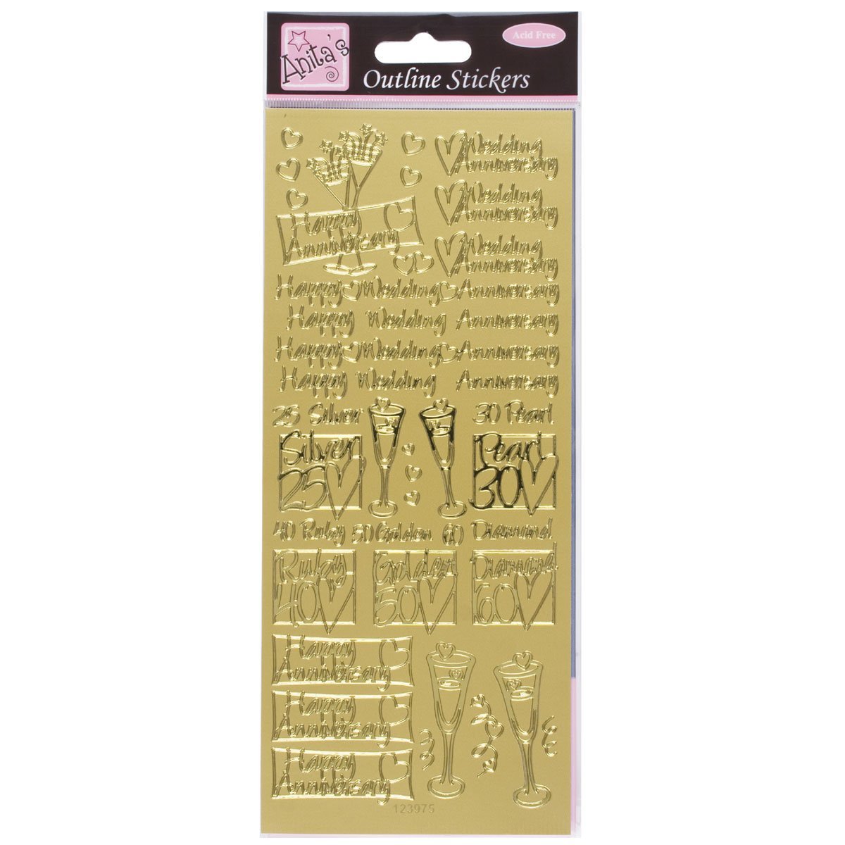 anitas ANT 8101208 Stickers, Gold
