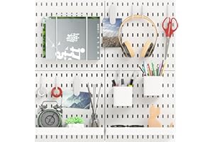 Dobures 15pcs Pegboard Sets, Peg Board, Pegboard Wall Organizer, Storage System for Workbench, Shop, Shed Modular Peg Board Organizer Board Kit