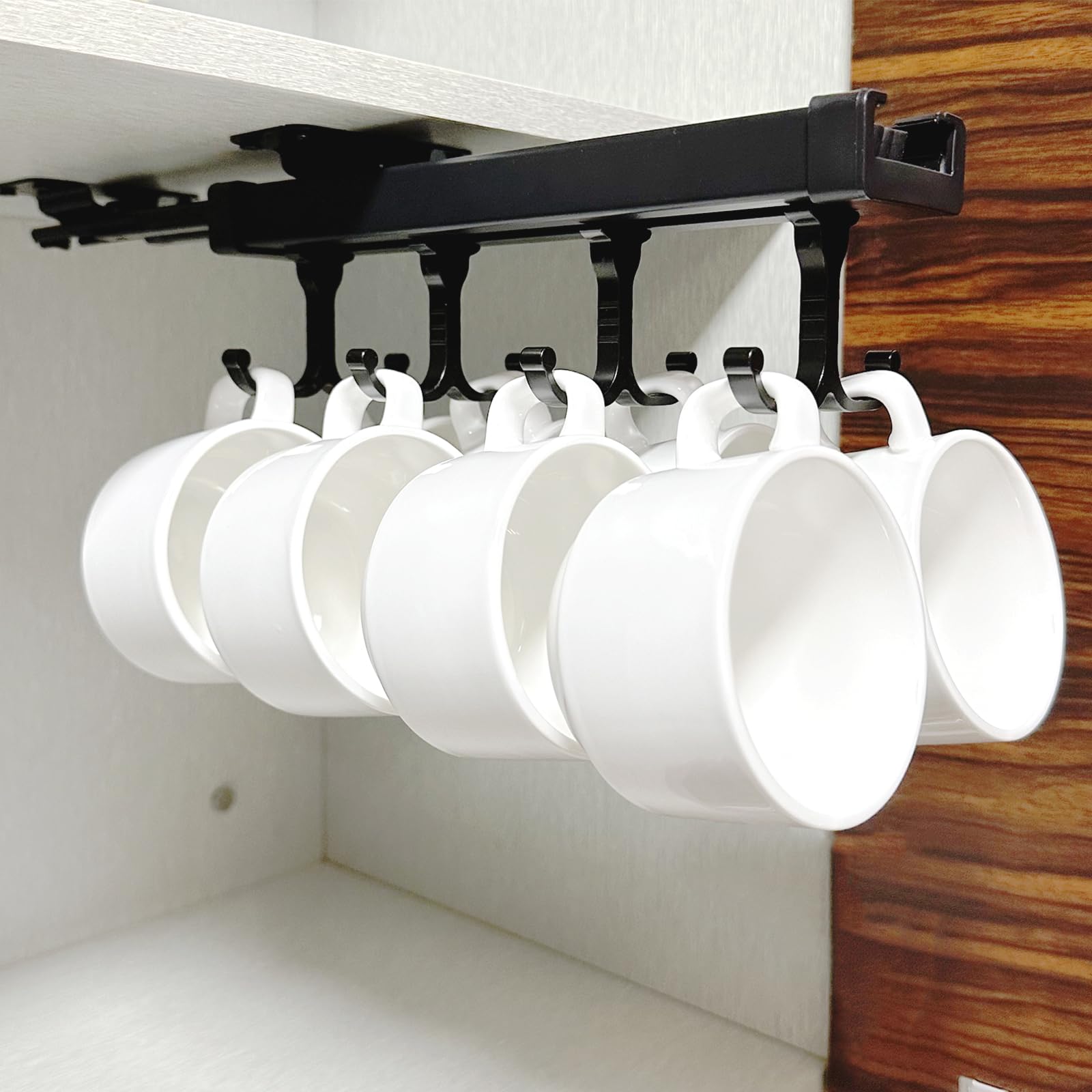 Cabinet Cup Organizer Walmart LITTLE HOME Under Cabinet Cup Holder