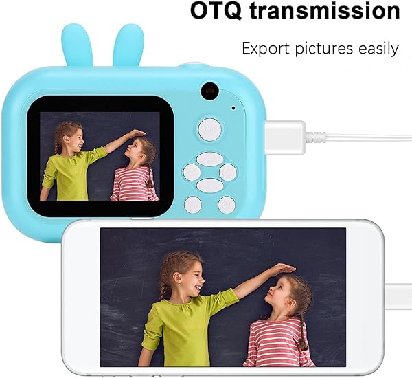 Okuyonic Kids Printing Camera Thermal Printing for Girls and Boys for Girls and Boys Giftsblue
