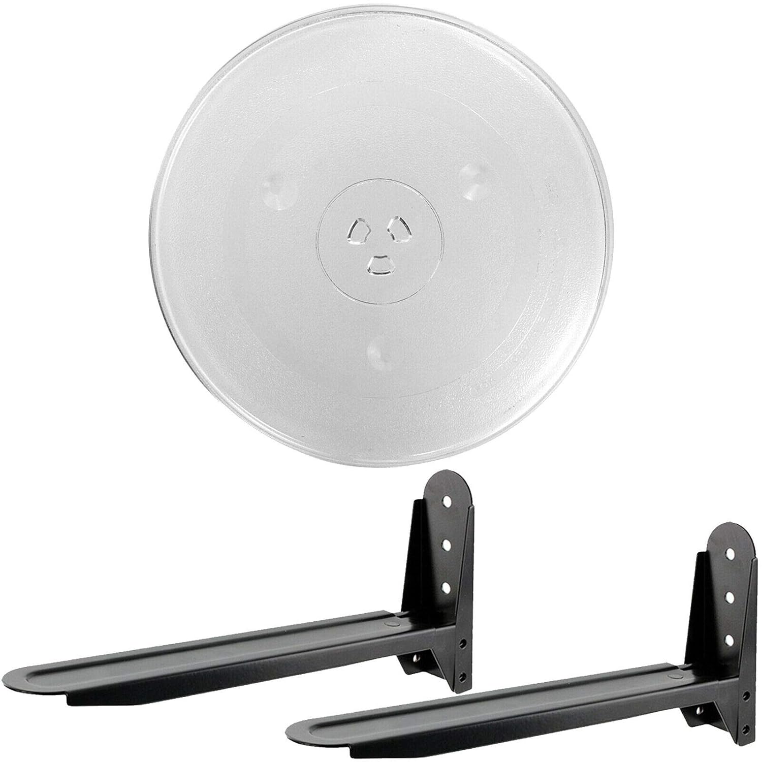 Spares2go - Plato giratorio de cristal (315 mm) + soportes de ...