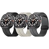 ANCOOL for Samsung Galaxy Watch Ultra Bands 47mm, Soft Silicone Sport Magnetic Band for Samsung Galaxy Ultra Watch Band for Men Women, Black+Grey+Starlight