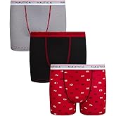Nautica Boys Stretch Performance Boxer Briefs, 3/6 Pack - Breathable Underwear for Boys (6-18)