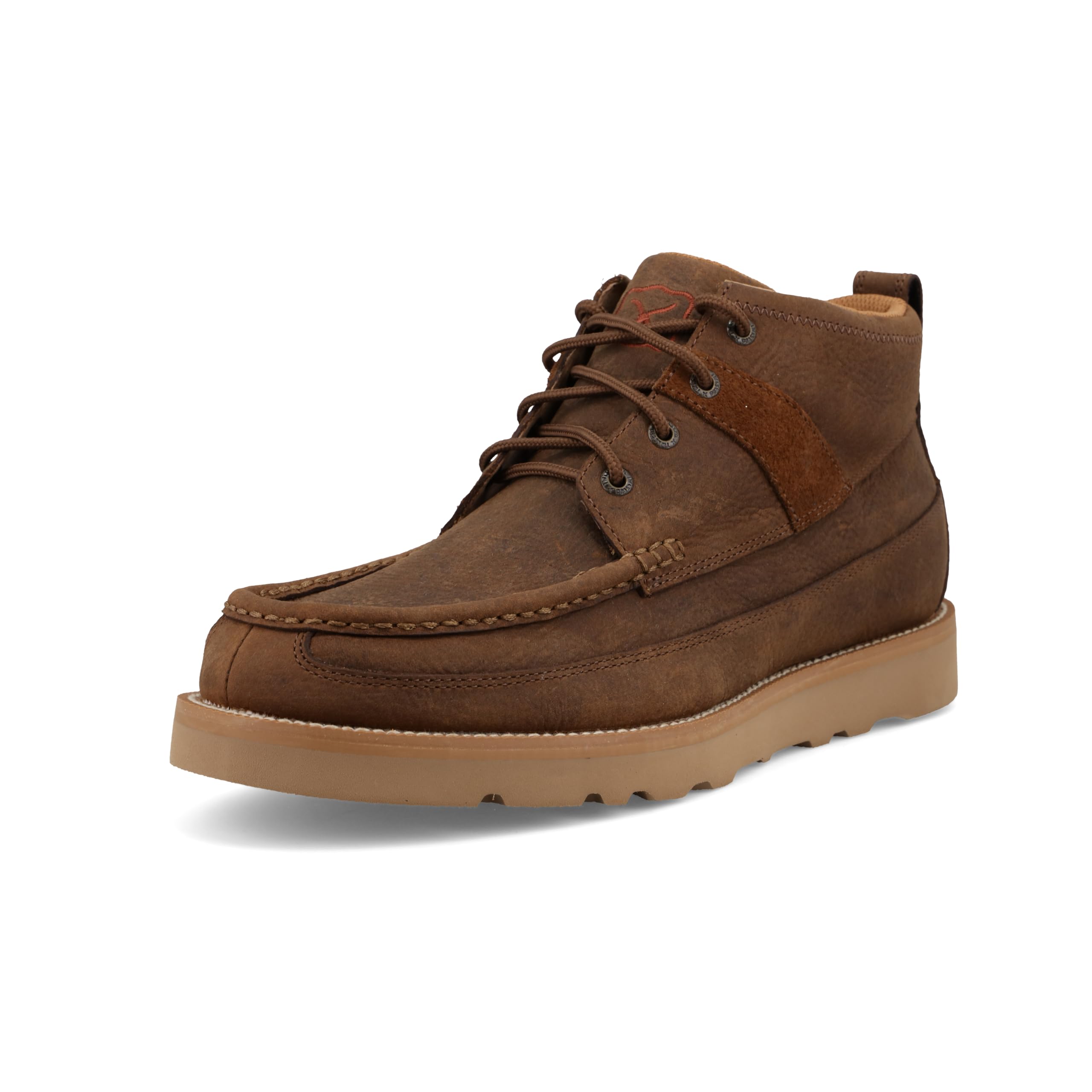 Twisted X Men’s 4″ Wedge Sole Boot, Moc Toe, Tobacco Brown, 8 W