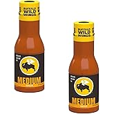 Buffalo Wild Medium Sauce, Classic Wing Marinade, Comfortably Hot, Elevate your Game and Stay Stocked Up and Buffalo Sauce, Use on Variety of Foods (Pack of 2)