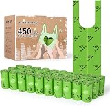 Deo Doo Poo Bags Tie Handle Biodegradable 450 Count Cherry Blossom Scent