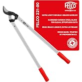 FELCO F221-80 Swiss Made Loppers for Gardening &ndash; 32" Lightweight Precision Loppers for Tree Trimming | Tree Branch Cutters | Tree Trimmer Tool with Curved Bypass Blade | I-Beam Handles | Orchard Reach