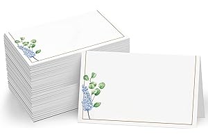 110 PCS Tent Cards, Small Place Cards with Elegant Floral Design Delicate Seating Cards Blank Name Cards Escort Cards for Wed