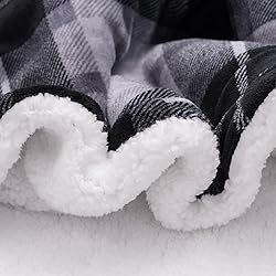 SOCHOW Sherpa Plaid Fleece Throw