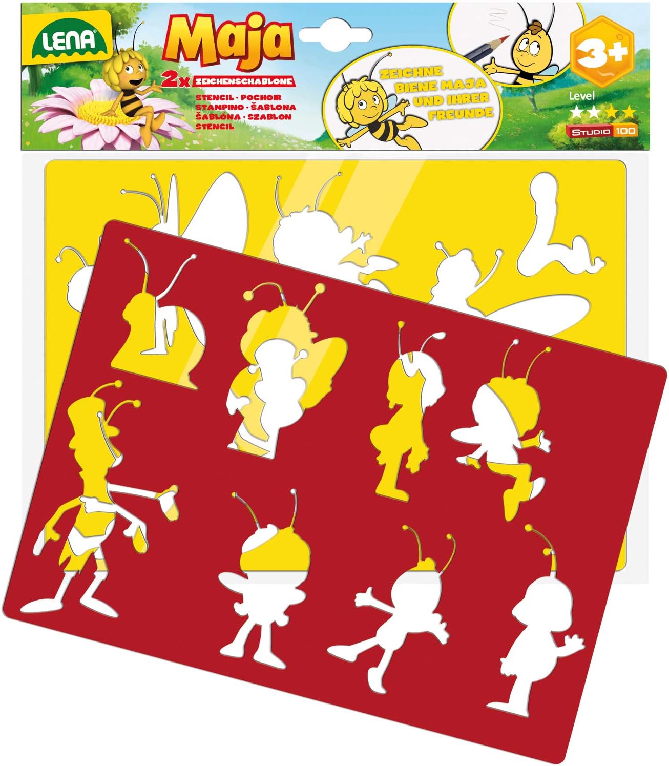 Lena 65818 - Drawing Stencils Maya The Bee, Approx. 26 x 19 cm