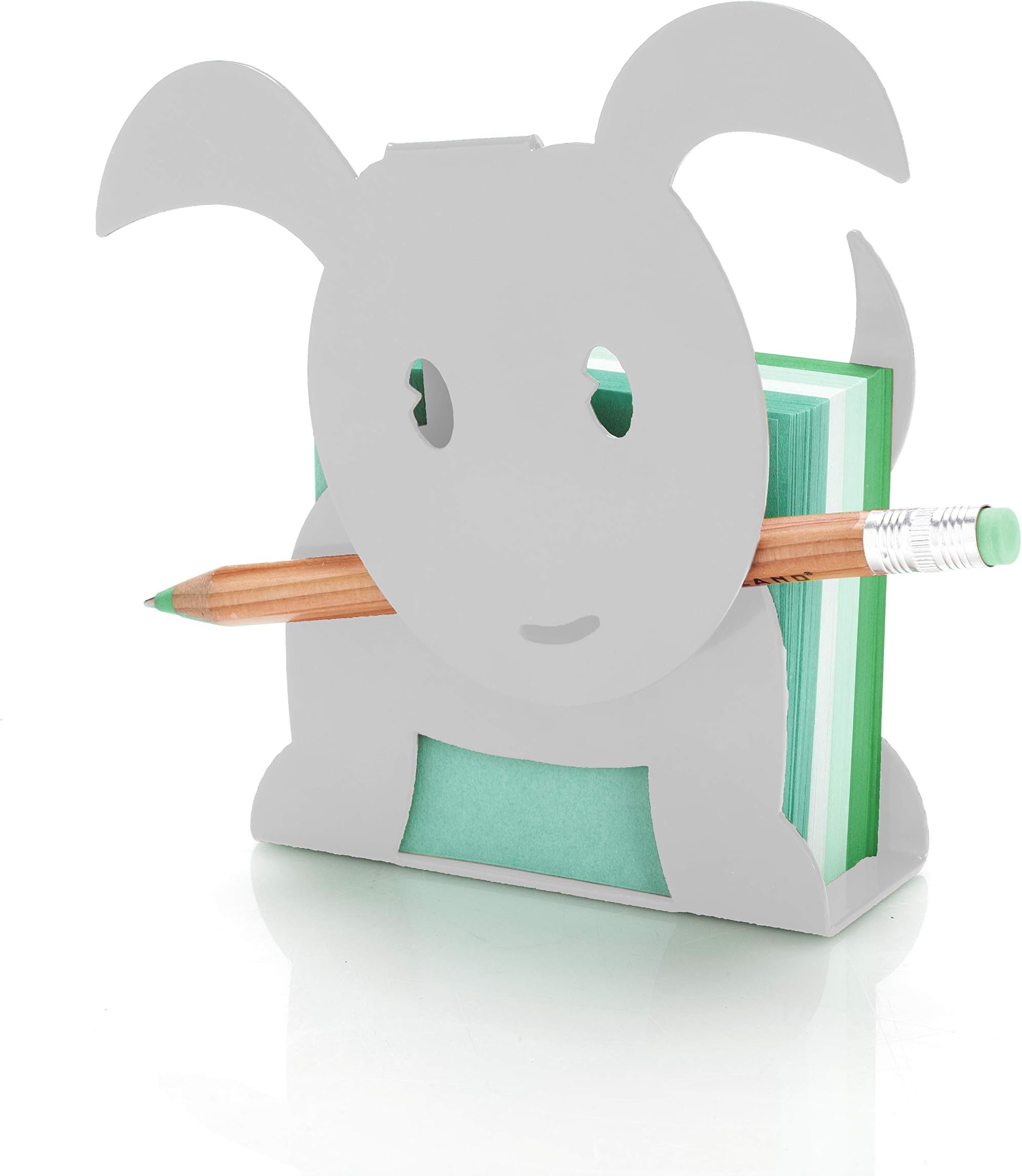 Artori Design Metal Memo Notes Holder for Desk - Office Decor - Dog Shaped Office Supplies Dispenser - School Gift for Dog Lovers