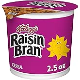 Kellogg's Raisin Bran Breakfast Cereal, High Fiber, 2.5 oz Cup