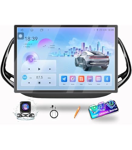 Autoradio Android 13 Per Jeep Compass 2017-2020 – Schermo 10.1'' HD Con Carplay Senza Fili, GPS, WiFi E Telecamera Posteriore Inclusa!