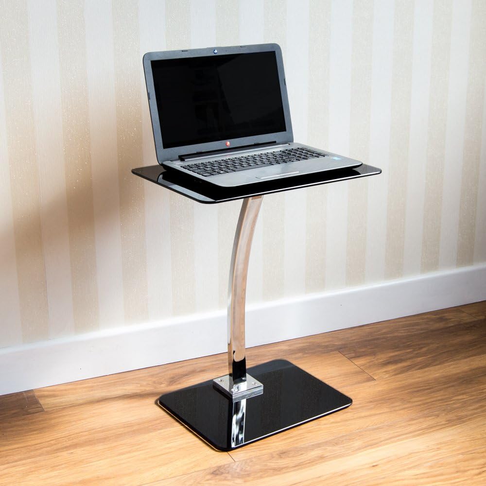 Vida Designs Square Computer Notebook TV Desk/Laptop Stand, Glass