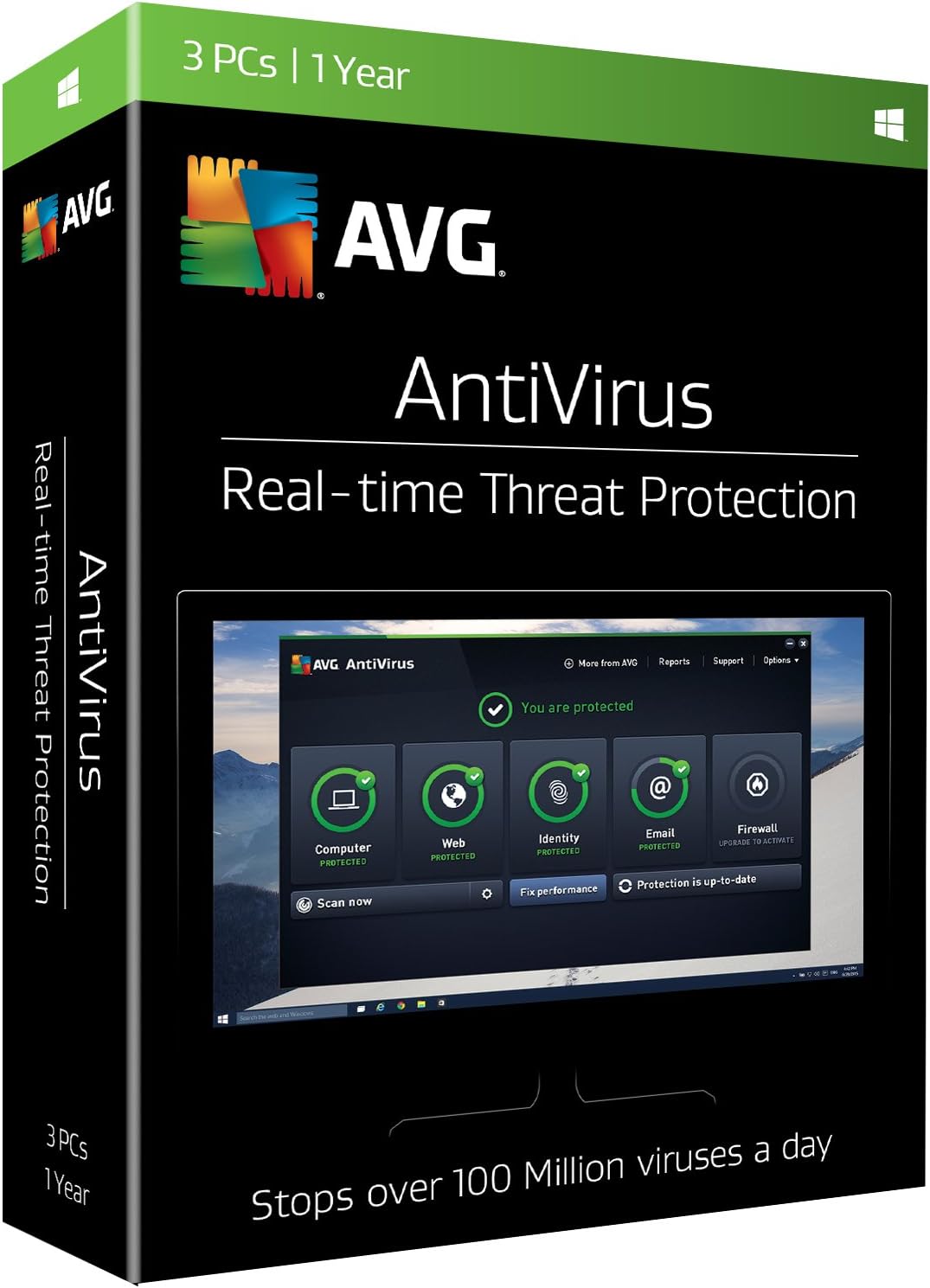 AVG Antivirus 2017, 3 PCs, 1 Year