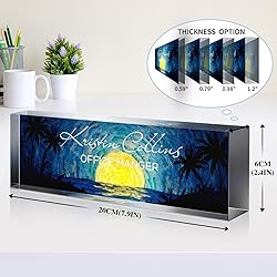 Custom Name Plate for Desk, Acrylic Office Decor