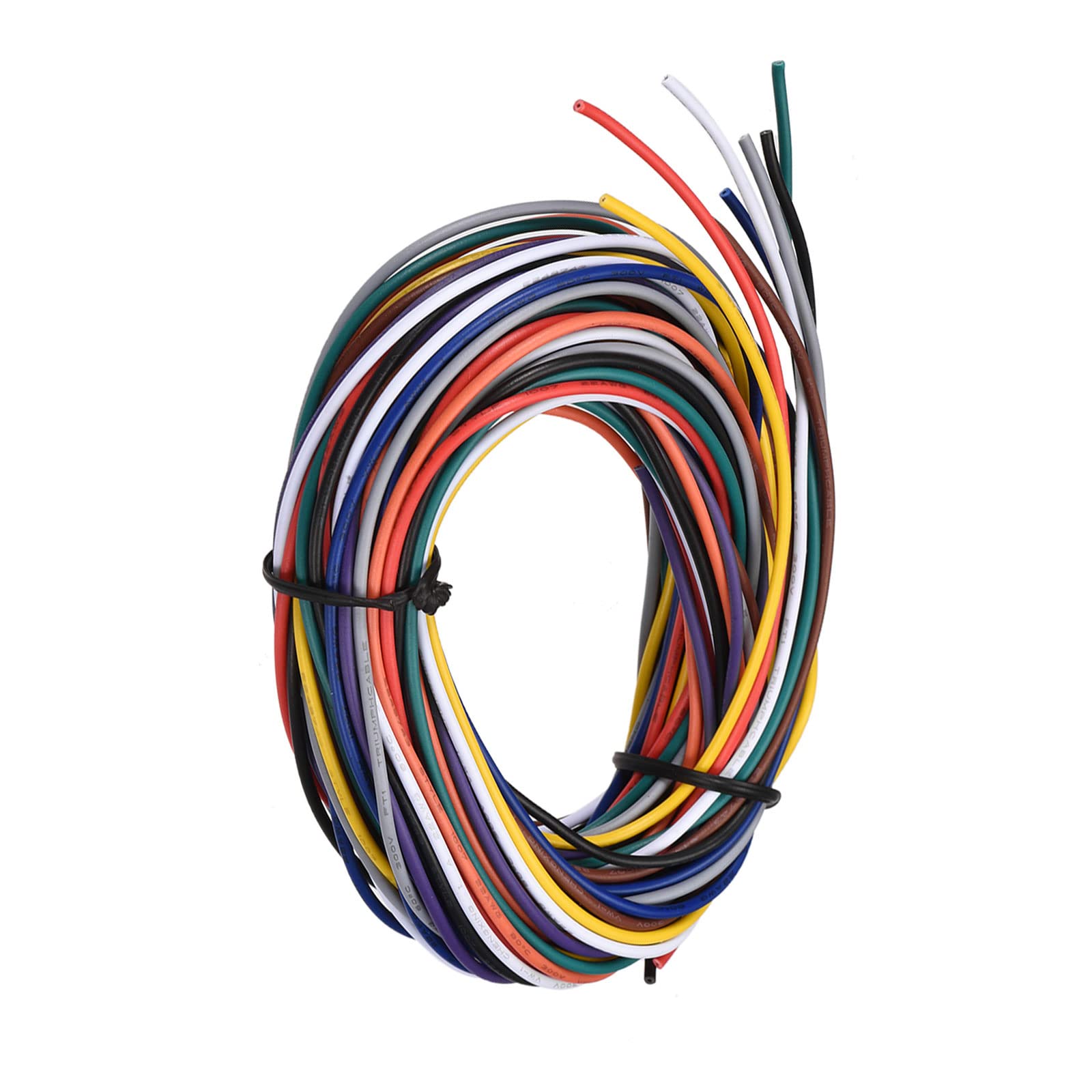 Rebower PVC Electrical Wire 22AWG Tinned Copper Flexible, [for Electrical Applications] - 6.56Ft/ 300V /1.55A/ 10Pcs