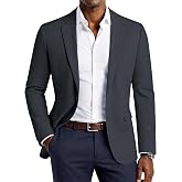 PJ PAUL JONES Men's Lightweight Sport Coat Casual Blazer Slim Suit Jacket | One Button Blazer, Breathable Sportcoat, Machine Wash, Anti Wrinkle, Mens Suit Jacket Casual Business Daily Party Prom