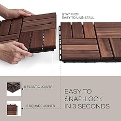 10 Pcs Interlocking Deck Tiles, Patio Flooring