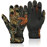 Fingerless Neoprene Fishing Gloves for Men Anti-Slip, Waterproof, Lightweight,for Cold Weather (Camouflage,1 Pair)