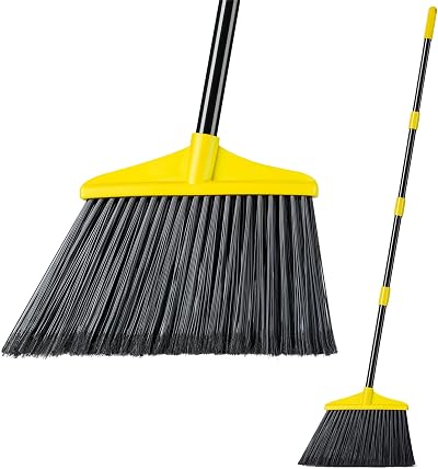 Lifewit Heavy Duty Broom with 53in Stainless Steel Handle 13in Head Yellow